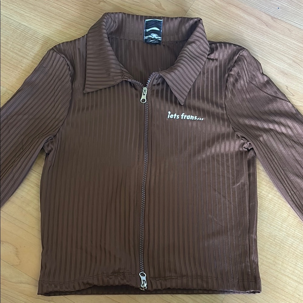 iets frans Brown Zip-Up Jacket